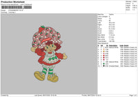 Strawberry Embroidery File 6 sizes