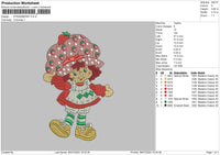 Strawberry Embroidery File 6 sizes