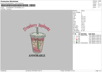 Strawberry Daydreams Embroidery File 4 size