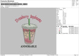 Strawberry Daydreams Embroidery File 4 size