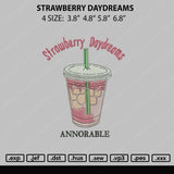 Strawberry Daydreams Embroidery File 4 size