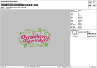 Strawberrytext 1008 Embroidery File 6 sizes