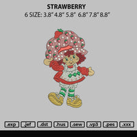 Strawberry Embroidery File 6 sizes