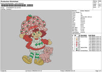 Strawberry Cat Embroidery File 6 sizes