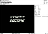 Street Demons Embroidery File 4 size