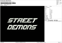 Street Demons Embroidery File 4 size