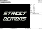 Street Demons Embroidery File 4 size