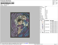 Saturo Gojo Embroidery File 4 size