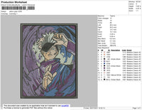 Saturo Gojo Embroidery File 4 size