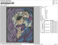 Saturo Gojo Embroidery File 4 size