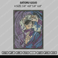Saturo Gojo Embroidery File 4 size