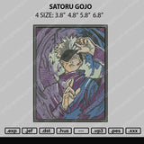 Saturo Gojo Embroidery File 4 size