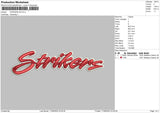 Strikers 3D Embroidery File 4 size