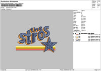 Strostext Embroidery File 6 sizes