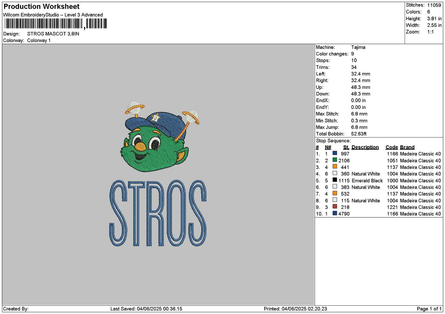 Strostext V2 Embroidery File 6 sizes