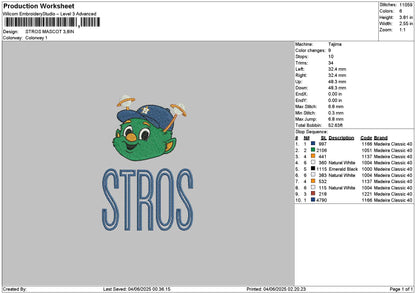 Strostext V2 Embroidery File 6 sizes
