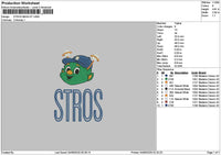 Strostext V2 Embroidery File 6 sizes