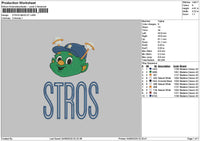 Strostext V2 Embroidery File 6 sizes