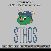 Strostext V2 Embroidery File 6 sizes