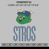 Strostext V2 Embroidery File 6 sizes