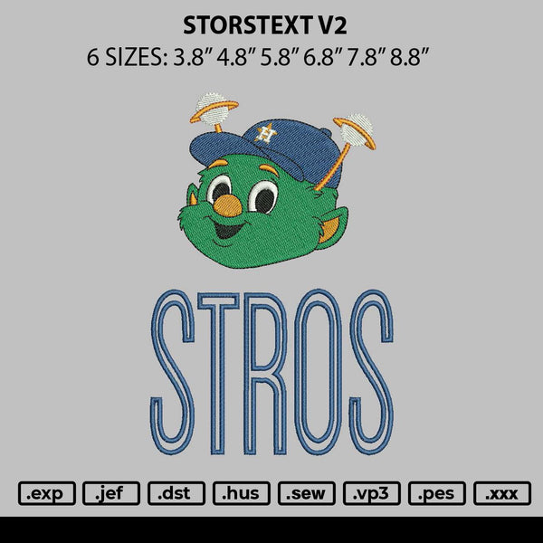 Strostext V2 Embroidery File 6 sizes