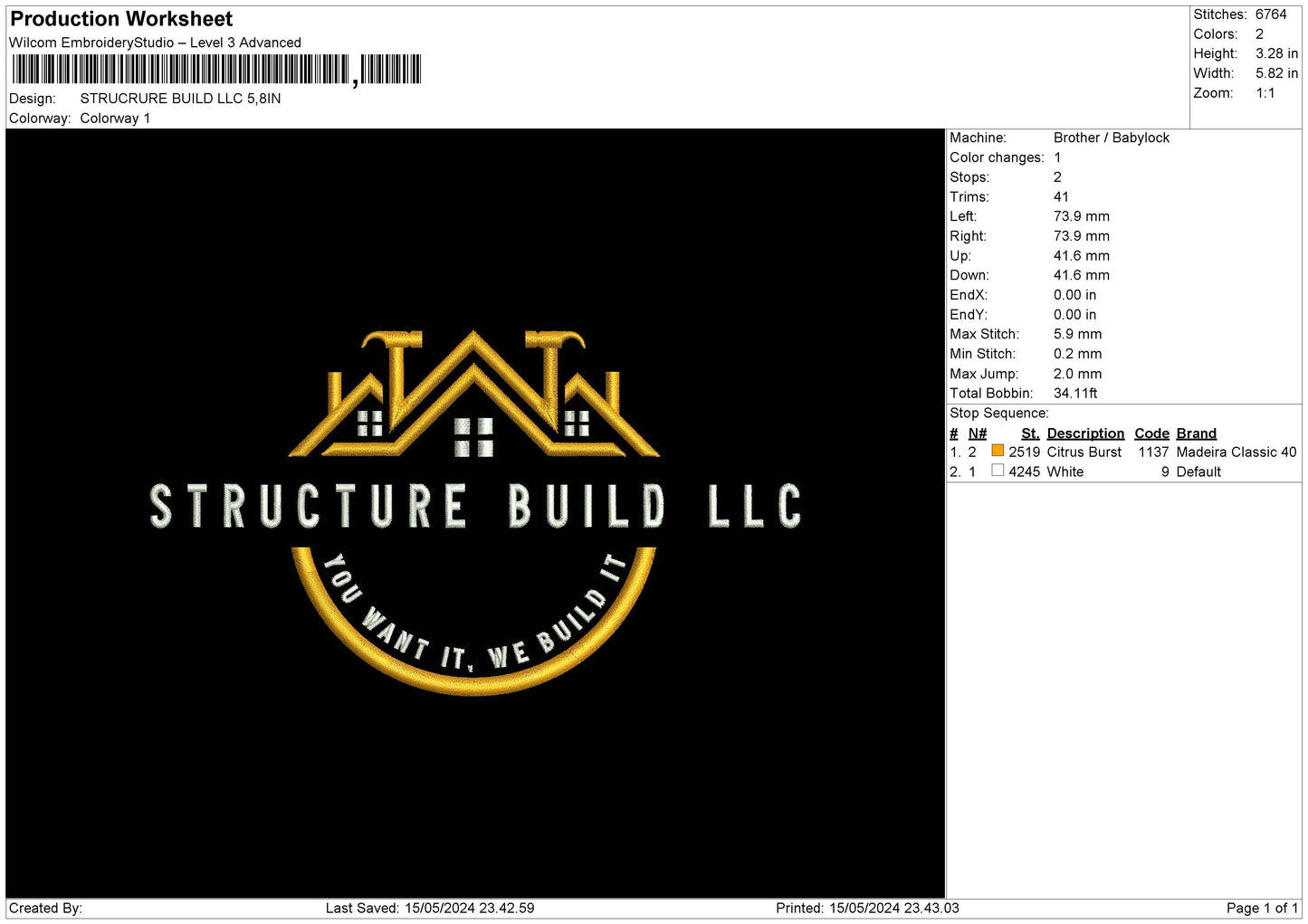 Struckturetext Embroidery File 6 sizes