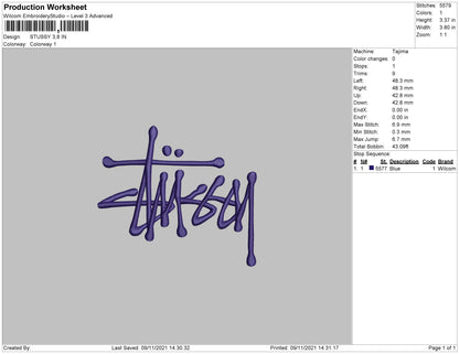 STUSSY Embroidery