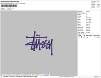 Stassy Embroidery File 4 size