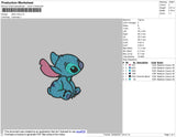 Stitch Blue Embroidery File 3 size