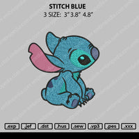 Stitch Blue Embroidery File 3 size