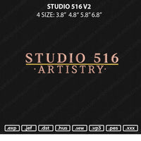 Studio 516 v2 Embroidery File 4 size