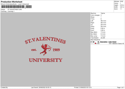 ST Valentines Embroidery File 5 sizes