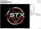 STX Hauling Embroidery File 5 sizes