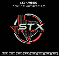 STX Hauling Embroidery File 5 sizes