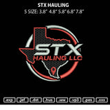 STX Hauling Embroidery File 5 sizes