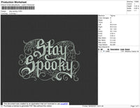 Stay Spooky Embroidery File 4 size