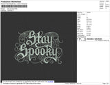 Stay Spooky Embroidery File 4 size