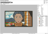 Subaru Natsuki Embroidery File 4 size
