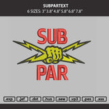 Subpartext Embroidery Machine Design File 6 sizes