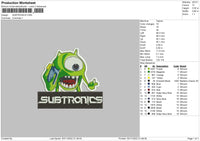 Subtronics Embroidery File 6 sizes