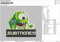 Subtronics Embroidery File 6 sizes