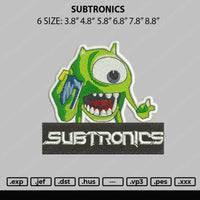 Subtronics Embroidery File 6 sizes