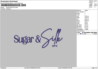 Sugartext Embroidery File 6 sizes