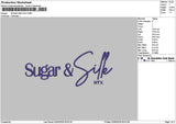 Sugartext Embroidery File 6 sizes