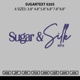 Sugartext Embroidery File 6 sizes