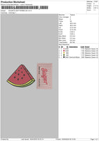 Sugar & Watermelon Embroidery File 4 size