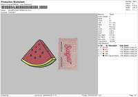 Sugar & Watermelon Embroidery File 4 size