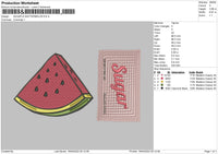 Sugar & Watermelon Embroidery File 4 size