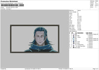 Suguru Getou Embroidery File 4 size