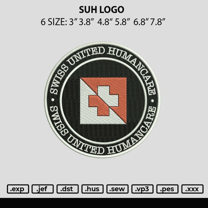 Suh Logo Embroidery File 6 sizes
